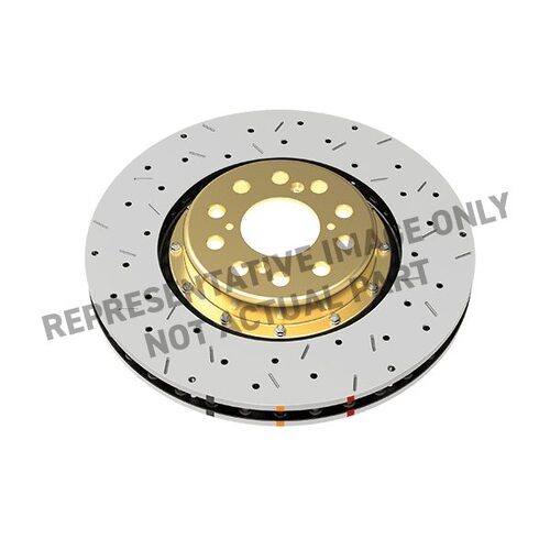 DBA Brake Rotor 5000 Fully Assembled 2-piece Black Hat XS Crossdrilled/slotted KP ( For Nissan 370Z 08-> F )