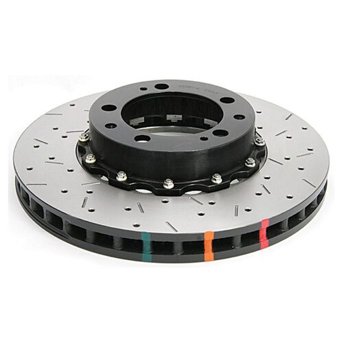 DBA Brake Rotor 5000 Fully Assembled 2-piece Black Hat XS KP Crossdrilled/slotted KP [ For Porsche 911 993 95-97 F ]