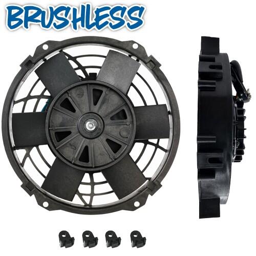 Davies Craig Electric Fan, Brushless Thermatic, 8in. Dia, CFM, A (12V), Each