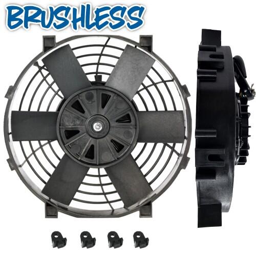Davies Craig Electric Fan, Brushless Thermatic, 9in. Dia, CFM, A (12V), Each