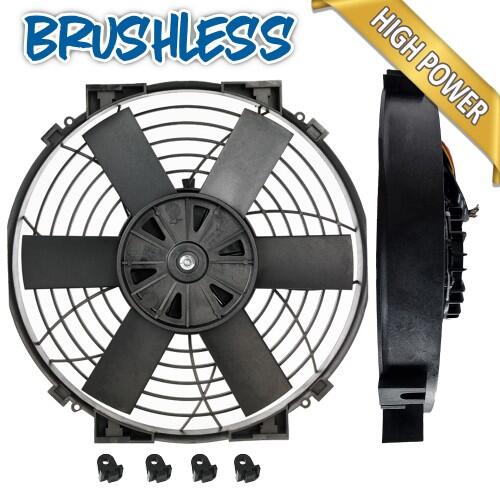 Davies Craig Electric Fan, Hi-Power Thermatic, Brushless 10in. Dia, CFM, A (12V), Each