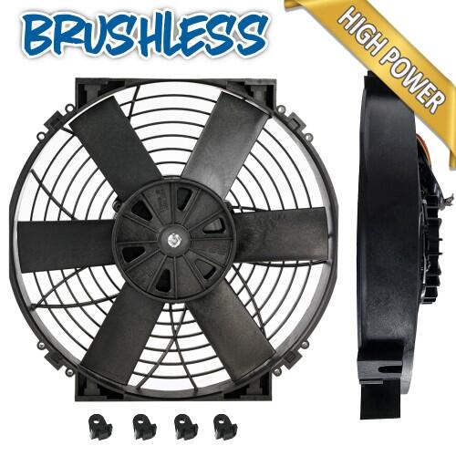 Davies Craig Electric Fan, Hi-Power Thermatic, Brushless 12in. Dia, A (12V), Each