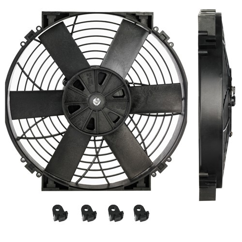 Davies Craig Electric Fan, Thermatic , 12 in. Dia, 847 CFM, 9.0A (12V), Each