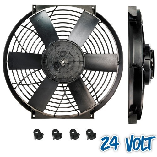 Davies Craig Electric Fan, Thermatic , 16 in. Dia, 2120 CFM, 9.5 (24V), Each