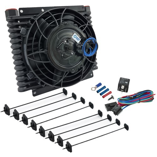 Davies Craig Engine/Transmission, 32mm Oil Cooler 14 Row AN10 ORB Fitting , w/ 8 in. Fan Combo, Kit
