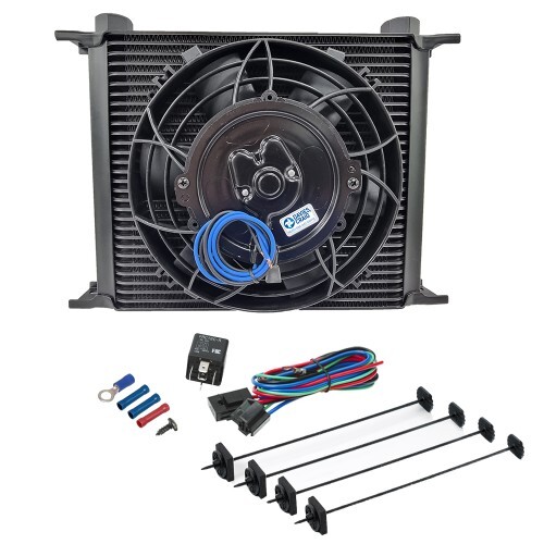 Davies Craig Engine/Transmission, 50mm Oil Cooler Core 30Row AN10 ORB, w/ 8 in. Fan Combo, Kit