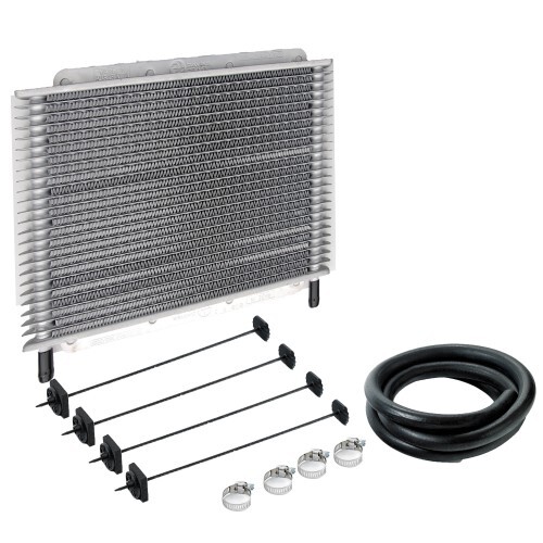 Davies Craig Transmission Oil Cooler, Hydra-Cool, 23 Plate, 20mm Thick, 281mm W x 229mm H, Hose Clamp, Kit