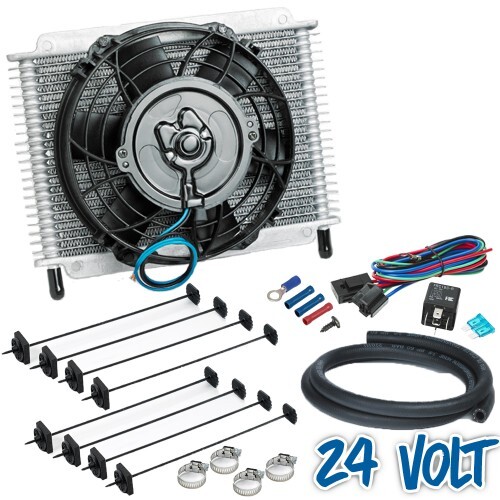 Davies Craig Transmission Oil Cooler & Fan, 21 Plate, 76mm Thick, mm W x mm H, Hose Clamp, Kit