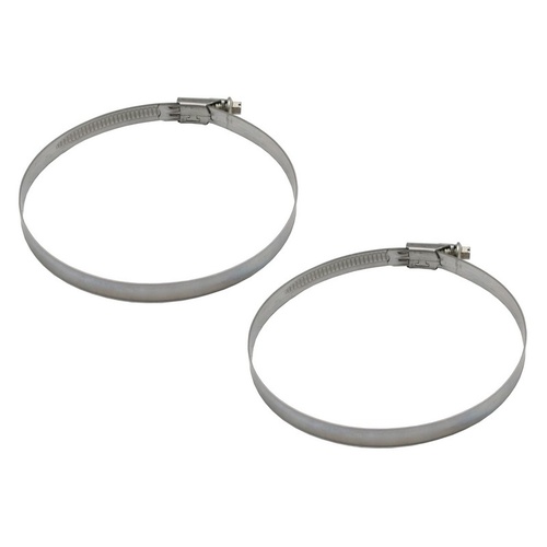 DCI Heat Shield, Stainless Steel Hose Clamps 4.5in. -5.5in. Pack Of 2ea