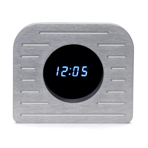 Dakota Digital Clock Panel, w/ VFD Clock, Brushed/Satin, 1937- 1938 For Ford, Aluminum, Each