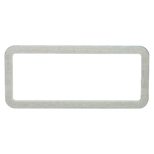 Dakota Digital Gauge Bezel, Designer Series, Aluminum, Center Opening, Brushed, Rectangular, 3.5 in. x 13.125 in., Each