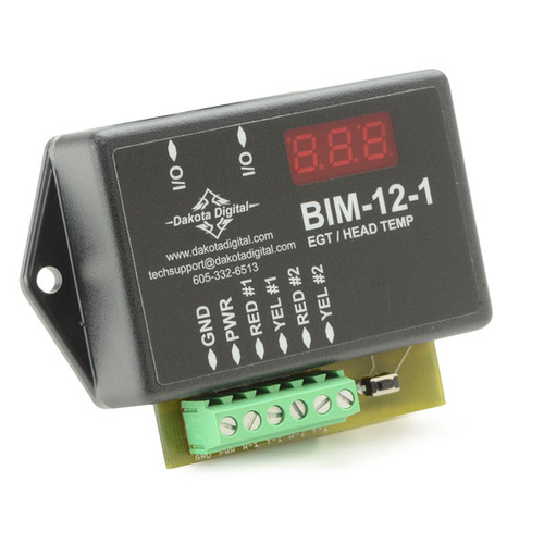 Dakota Digital Head Temperature Module, EGT, Electrical, Black, Plastic, Gas, Cylinder Temp., Each