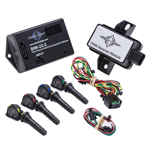 Dakota Digital Tire Pressure Monitoring System, Electric, Black, Plastic, 4 Valve System Sensors, Set
