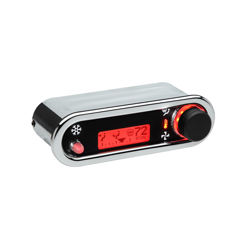 Dakota Digital Digital Climate Control, Vintage Air Gen IV - MHX Style - Horizontal, Satin Bezel, Red Display