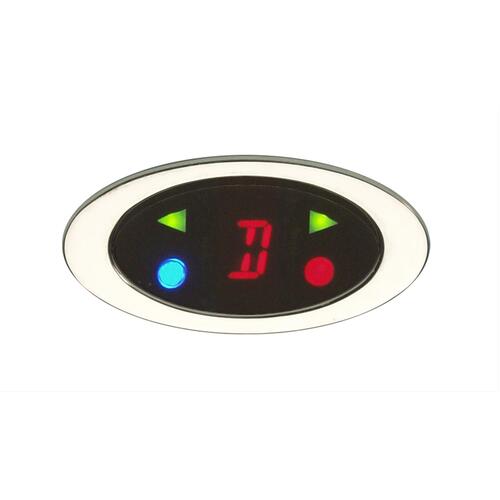 Dakota Digital Digital Indicators, Shift/Turn Signal, Oval, Aluminum, Dash Mount, Blue, Automatic Transmission, Each