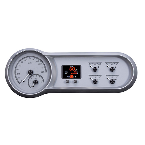 Dakota Digital Gauge Kit, Analog/Digital, Silver Background, Multicolour Display, 1953 For Chevrolet, Kit