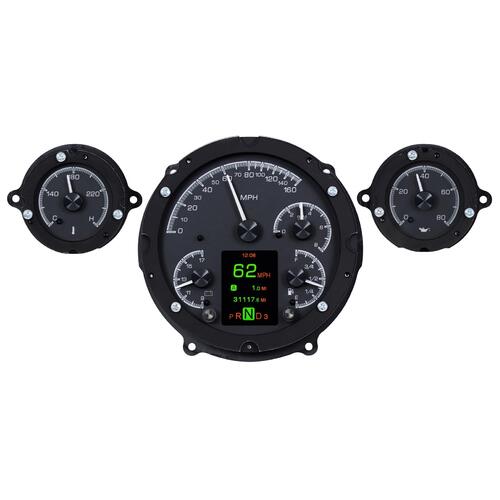 Dakota Digital Gauge Kit, Analog/Digital, Black Background, Multicolour Display, 1957 For Chevrolet, Kit