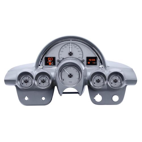 Dakota Digital Gauge Kit, Analog/Digital, Silver Background, Multicolour Display, 1958- 62 For Chevrolet Corvette, Kit