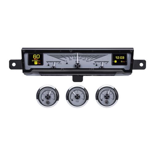 Dakota Digital Gauge Kit, Analog/Digital, Silver Background, Multicolour Display, 1961- 62 For Chevrolet For Impala, Kit