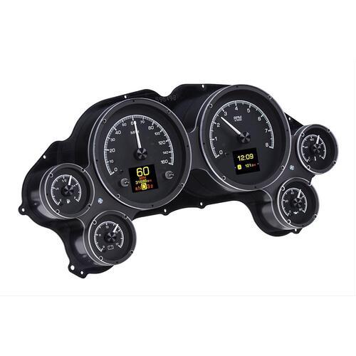 Dakota Digital Gauge Kit, Analog/Digital, Black Background, Multicolour Display, 1963- 67 For Chevrolet Corvette, Kit