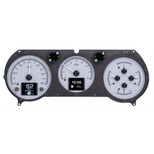 Dakota Digital Gauge Kit, Analog/Digital, Silver Background, Multicolour Display, 1964- 65 For Chevrolet For Chevelle, Kit