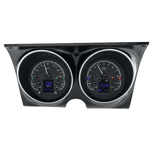 Dakota Digital Gauge Kit, Analog/Digital, Black Background, Multicolour Display, 1967- 68 For Chevrolet For Camaro, Kit