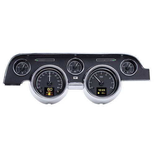 Dakota Digital Gauge Kit, Analog/Digital, Black Background, Multicolour Display, 1967- 68 For Ford For Mustang, Kit