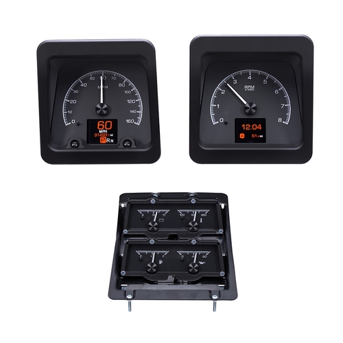 Dakota Digital Gauge Kit, Analog/Digital, Black Background, Multicolour Display, For Chevrolet, Kit