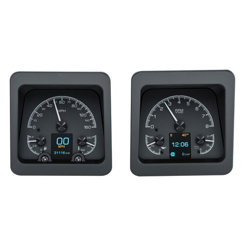 Dakota Digital Gauge Kit, Analog/Digital, Black Background, Multicolour Display, For Chevrolet, Kit