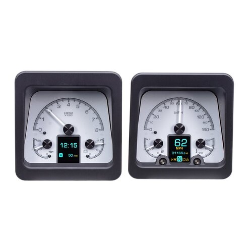 Dakota Digital Gauge Kit, Analog/Digital, Silver Background, Multicolour Display, For Chevrolet, Kit