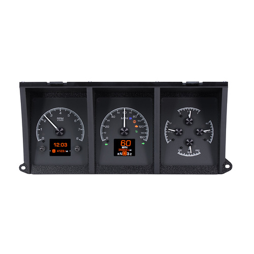 Dakota Digital Gauge Kit, Analog/Digital, Black Background, Multicolour Display, 1973- 79 For Ford Pickup, Kit