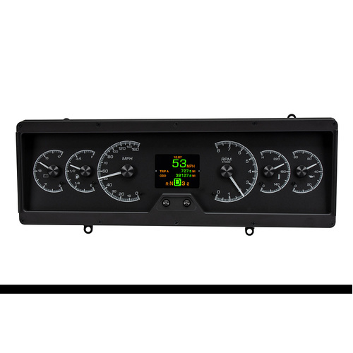 Dakota Digital Gauge Kit, Analog/Digital, 1978-87 Oldsmobile Cutlass/442 HDX System, Metric, Black Background, Kit