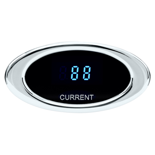 Dakota Digital Gauge Kit, Ion Series, Digital, Chrome, Amp Current, 0- 250 Amps, Oval, Black Face, Blue Numbers, Electrical