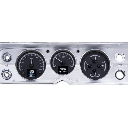 Dakota Digital Gauge, MDX System, 1964-65 Chevy Chevelle, Black Face, Custom