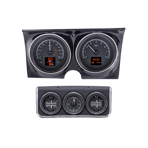 Dakota Digital Gauge, MDX System, 1967 Chevy Camaro w/Console Gauges, Black Face, Custom