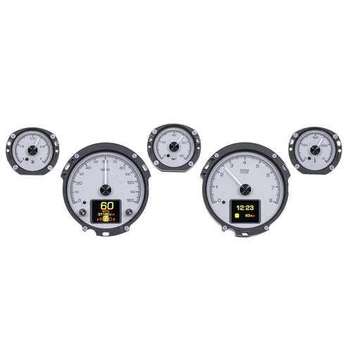Dakota Digital Gauge, MDX System, 1967-68 Ford Mustang, Silver Face, Custom