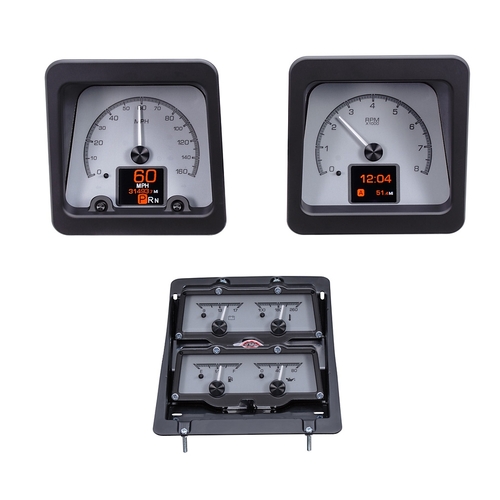 Dakota Digital Gauge, MDX System, 1969 Chevy Camaro w/Console Gauges, Silver Face, Custom