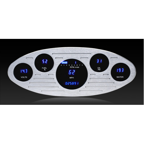 Dakota Digital Gauge, Instrument System, 32 Ford MFD system w/Blue and Teal Lenses, Custom