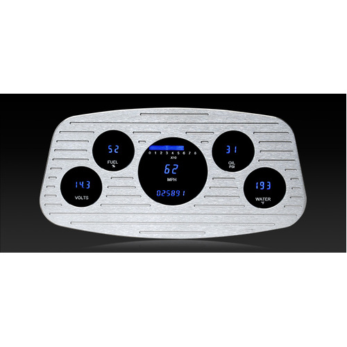 Dakota Digital Gauge, Instrument System, 34 Ford MFD system complete w/Blue and Teal Lenses, Custom