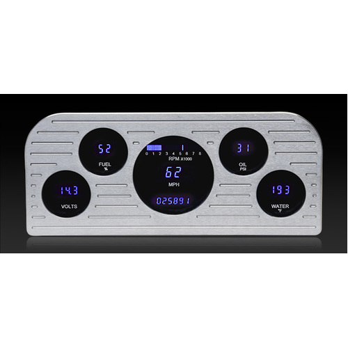 Dakota Digital Gauge, Instrument System, 37-38 Ford MFD instrumentation system w/Blue and Teal Lenses, Custom