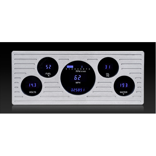Dakota Digital Gauge, Instrument System, 39 Ford MFD instrumentation system w/Blue and Teal Lenses, Custom