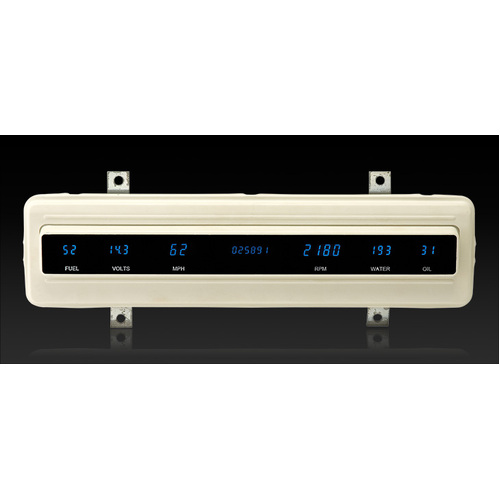 Dakota Digital Gauge, Instrument System, 41 Ford MFD six gauge system, fits stock bezel w/Blue and Teal Lenses, Custom