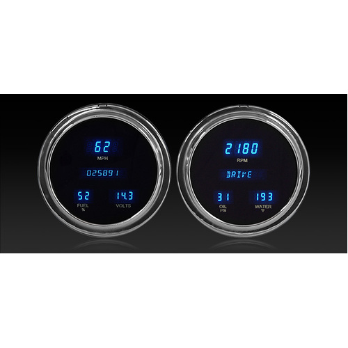 Dakota Digital Gauge, Instrument System, 54 Chevy truck MFD system w/Blue and Teal Lenses, Custom