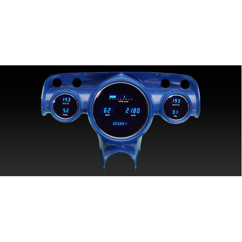 Dakota Digital Gauge, Instrument System, 57 Chevy MFD instrument system w/Blue and Teal Lenses, Custom