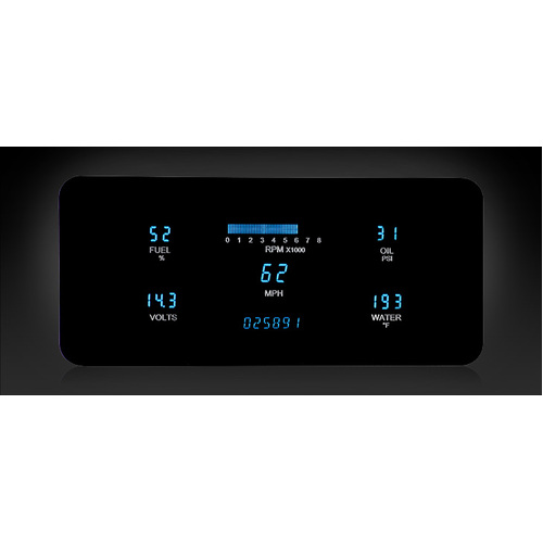 Dakota Digital Gauge, Instrument System, 63-72 Jeep Wagoneer & J Trucks MFD System - Blue Lens, Custom