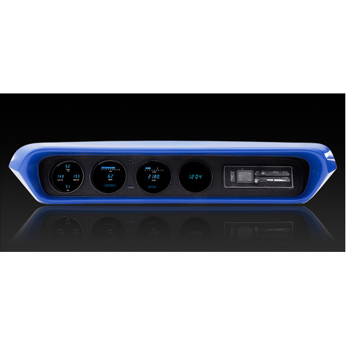 Dakota Digital Gauge, Instrument System, 64-67 Pontiac GTO/Lemans/Tempest MFD instrument system w/Blue and Teal Lenses, Custom