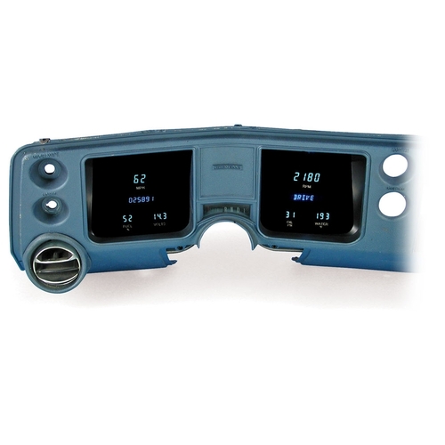 Dakota Digital Gauge, Instrument System, 68 Chevelle MFD system w/Blue and Teal Lenses, Custom
