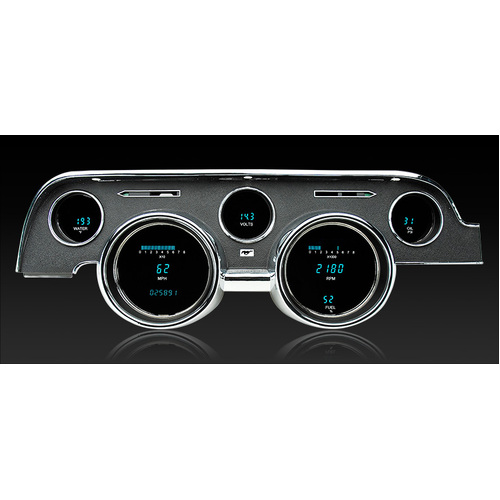 Dakota Digital Gauge, Instrument System, 68 Ford Mustang MFD system - Blue, Custom