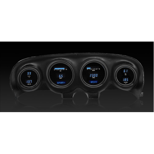 Dakota Digital Gauge, Instrument System, 69-70 Ford Mustang MFD system w/Blue and Teal Lenses, Custom
