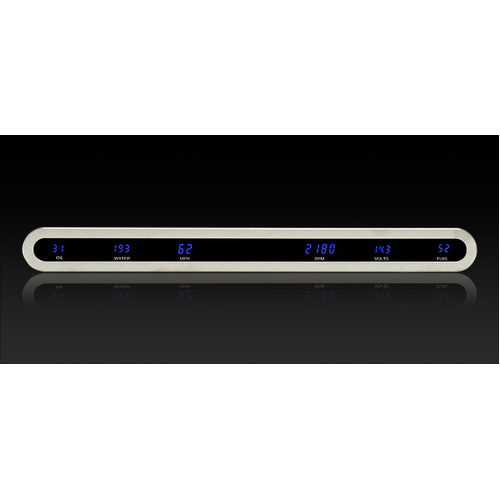 Dakota Digital Gauge, Instrument System, MFD3X-1002B (with bezel) w/Blue and Teal Lenses, Custom